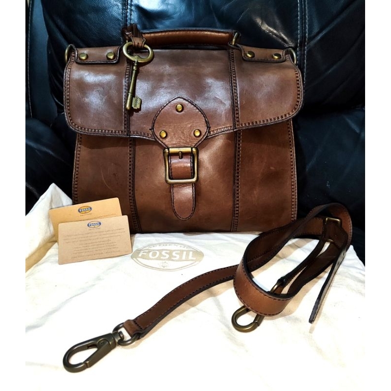 tas bag fossil original 100% counter sling top handle