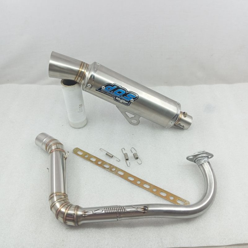 Knalpot Samlong Dos Muffler Vario 125 150 Led New Beat karbu Beat Fi Scoppy Beat Deluxe