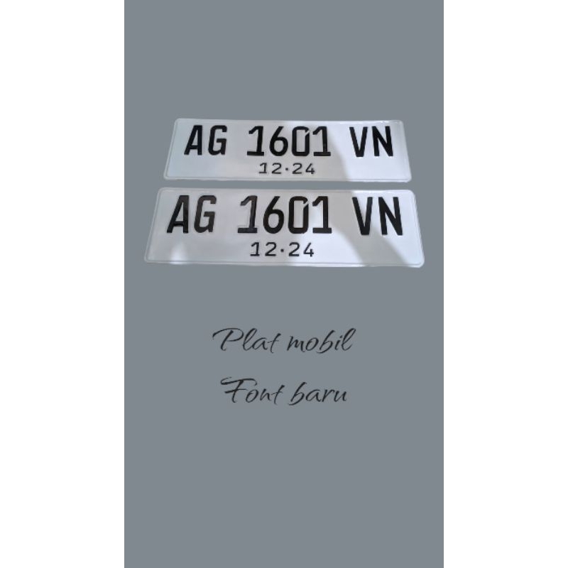 PLAT MOBIL FONT BARU