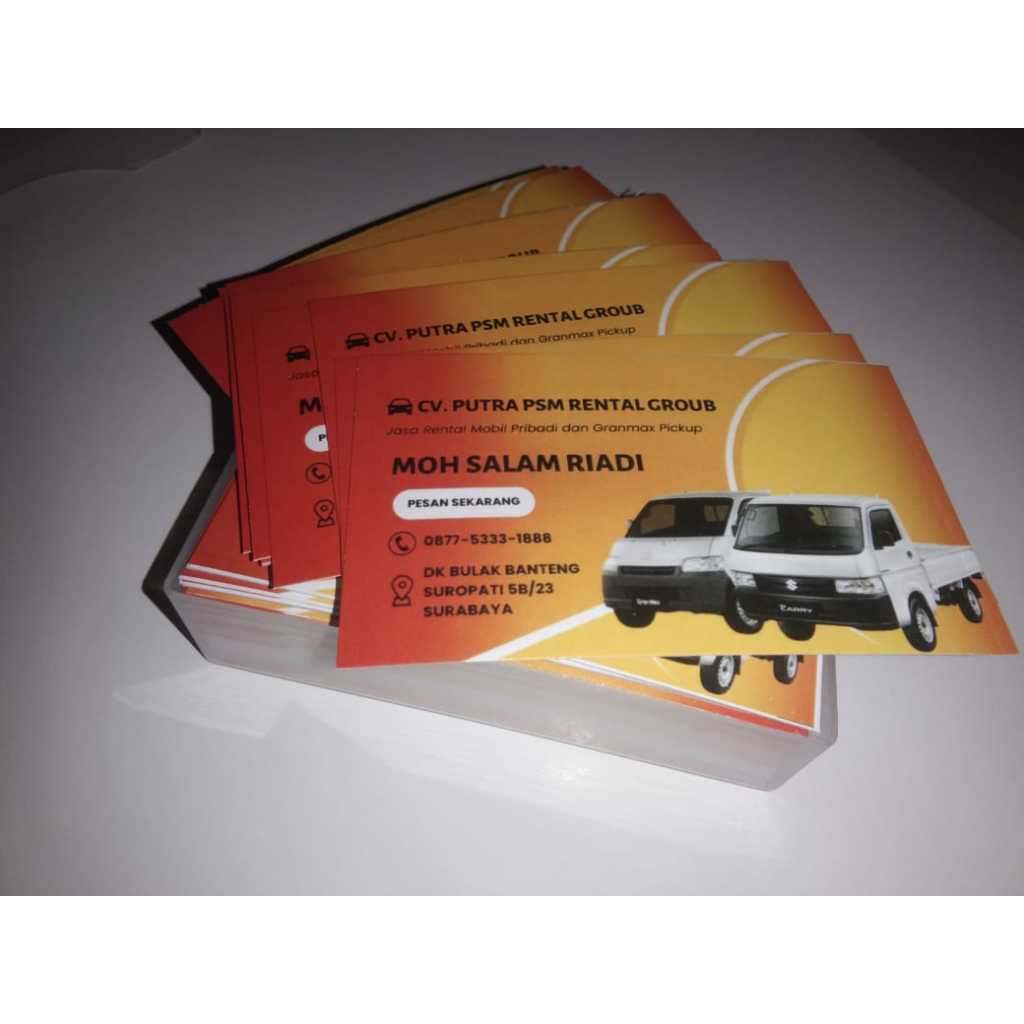 

Kartu Nama Murah 1 Box isi 100pcs - 1 sisi 2 sisi