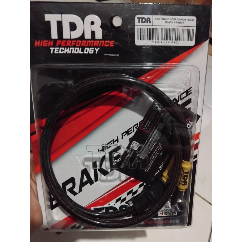Selang rem TDR carbon depan 35 inc original TDR universal selang rem TDR carbon