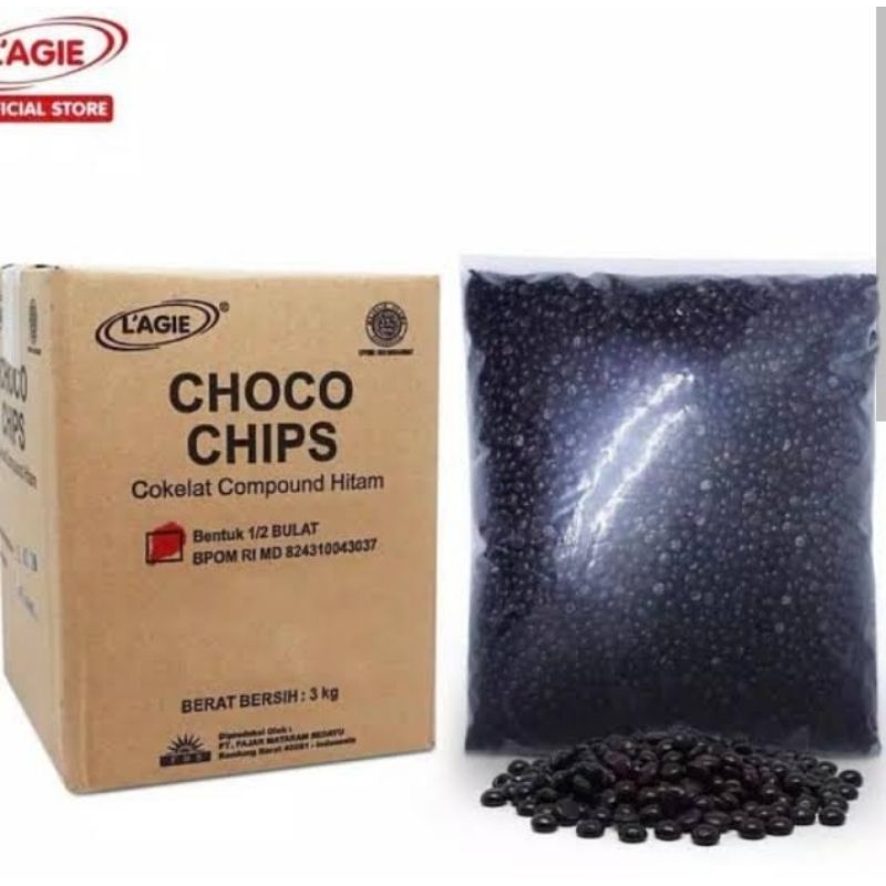 

Coklat Lagie chips 1/2 bulat