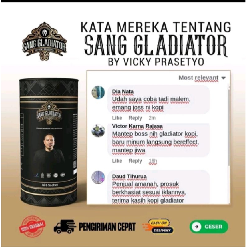 sang gladiator coffe original pria kuat tahan lama