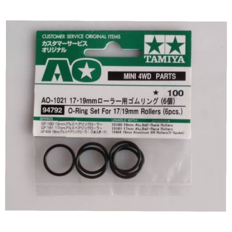TAMIYA 94792 O-RING SET FOR 17/19MM ROLLERS [ 6PCS ]