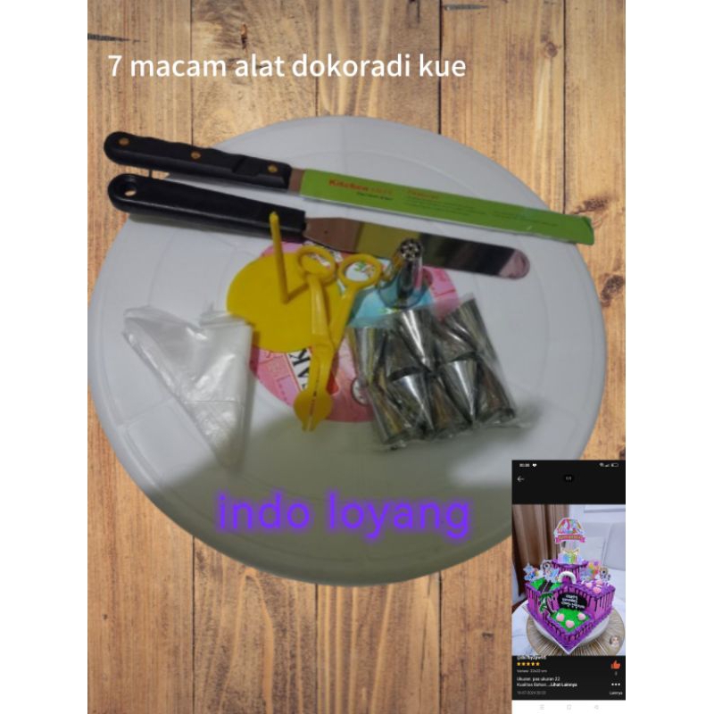 paket lengkap kue tart gratis kuas sikon+parudan keju