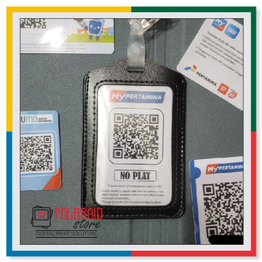 

Gantungan Case Kulit plus tali capit kartu PVC MyPert / Kartu Bensin