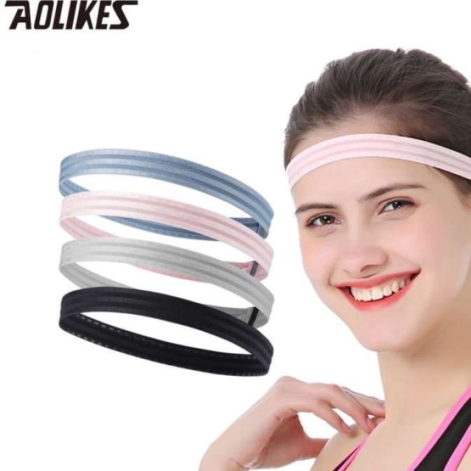 Terkini Sweatband Aolikes 214 Bandana Ikat Kepala Olahraga Headband Non Slip Ikat Rambut Olahraga Ru