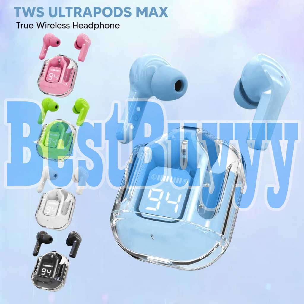 BestBuyyy HEADSET BLUETOOTH TWS ULTRAPODS MAX - HF HANDSFREE TWS ULTRAPODS MAC - EARPHONE WIRELESS -