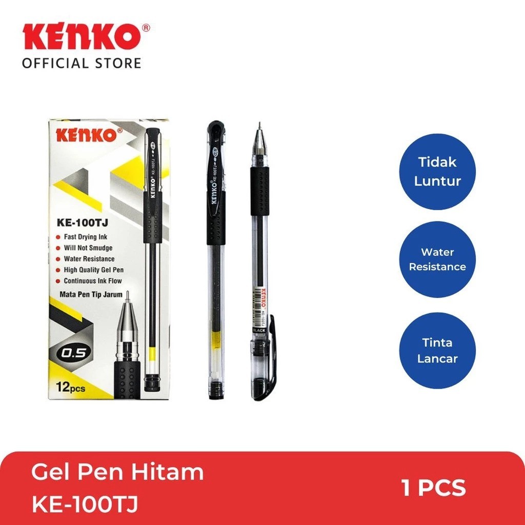 

GEL PEN KE-100TJ Black KENKO