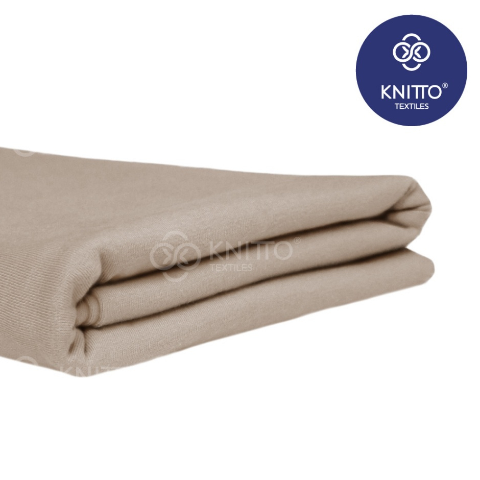 BAHAN KAIN KAOS COTTON COMBED 16S LIGHT BROWN ( BAHAN KAOS ) - KNITTO