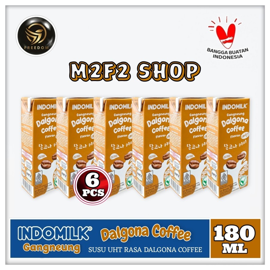 

Indomilk Dalgona Coffee Flavor | Rasa Susu Kopi Kotak UHT - 180 ml (Kemasan 6 Pcs)