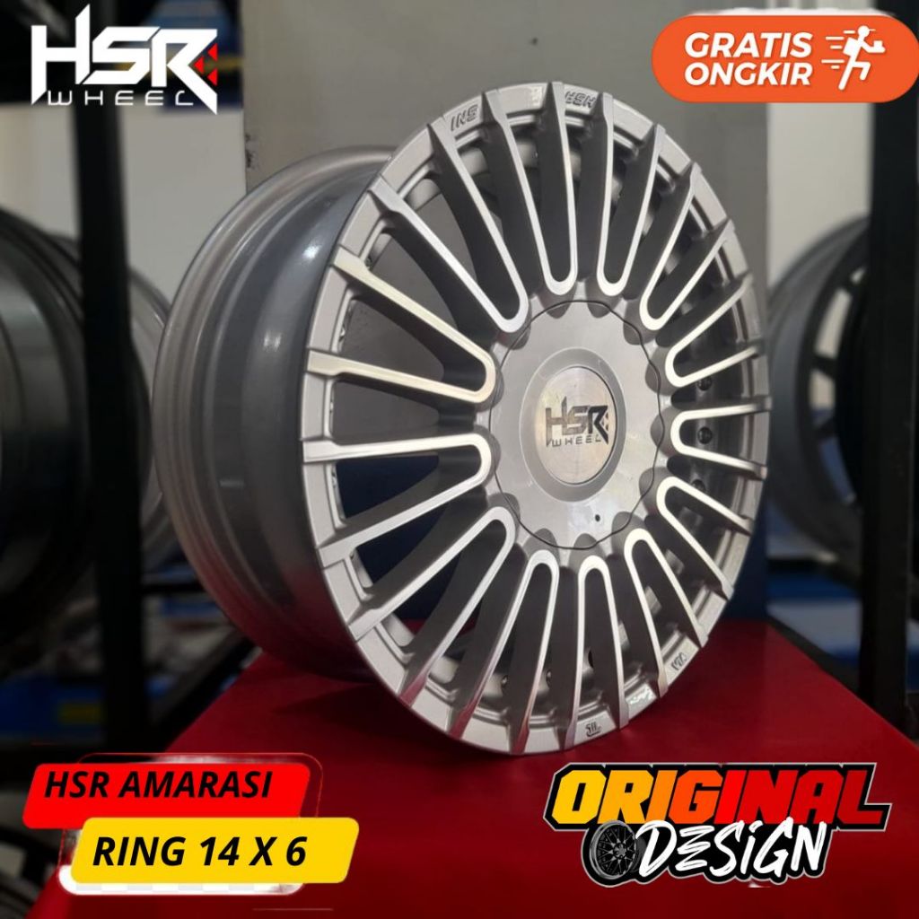 Velg mobil Ring14 pelek HSR AMARASI R14 Untuk YARIS , VIOS , MARCH , AGYA