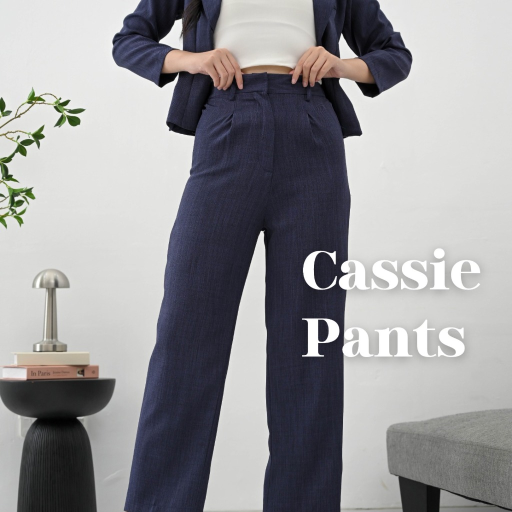 VELOVE - Cassie Pants / Celana Panjang Wanita / Celana Kulot / Celana Kantor