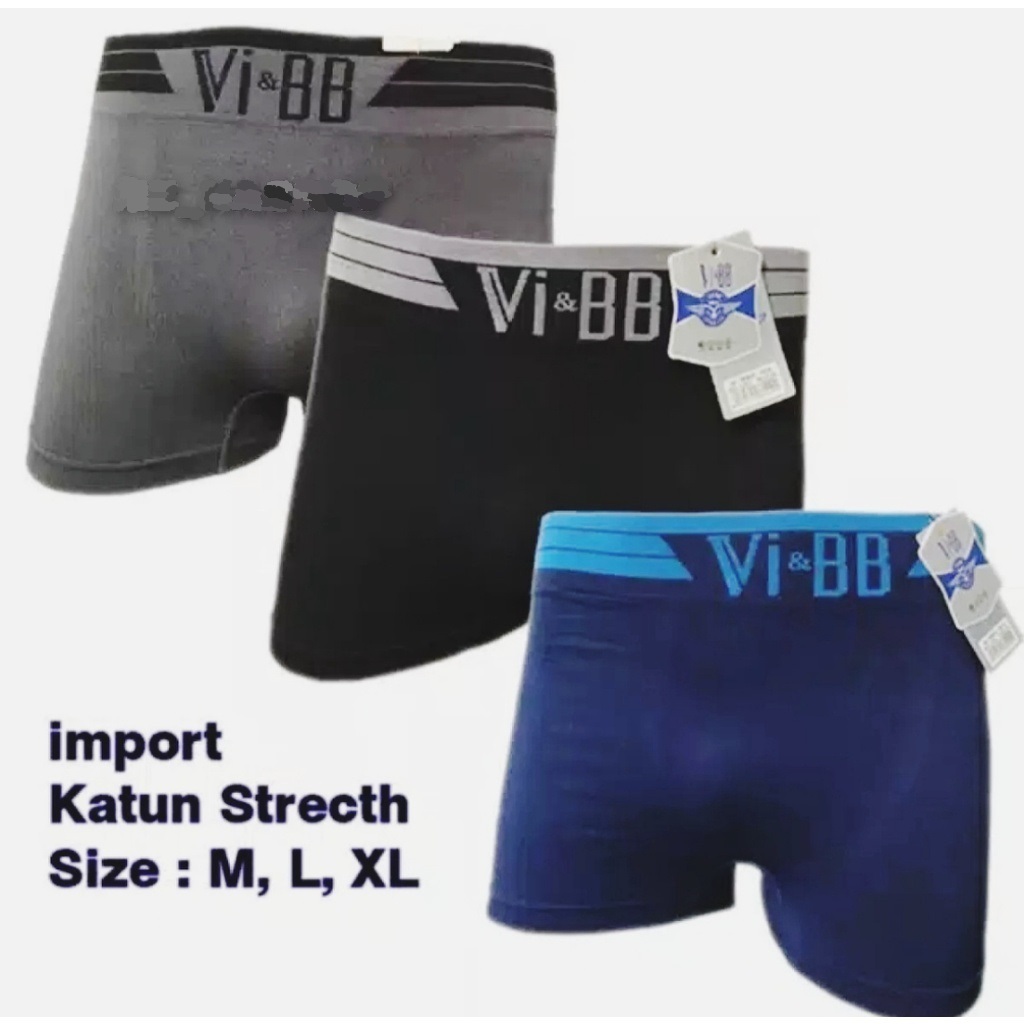 TERLARIS...3 Pcs CELANA DALAM PRIA BOXER V.BB/BOXER PRIA/CELANA DALAM MODEL BOXER