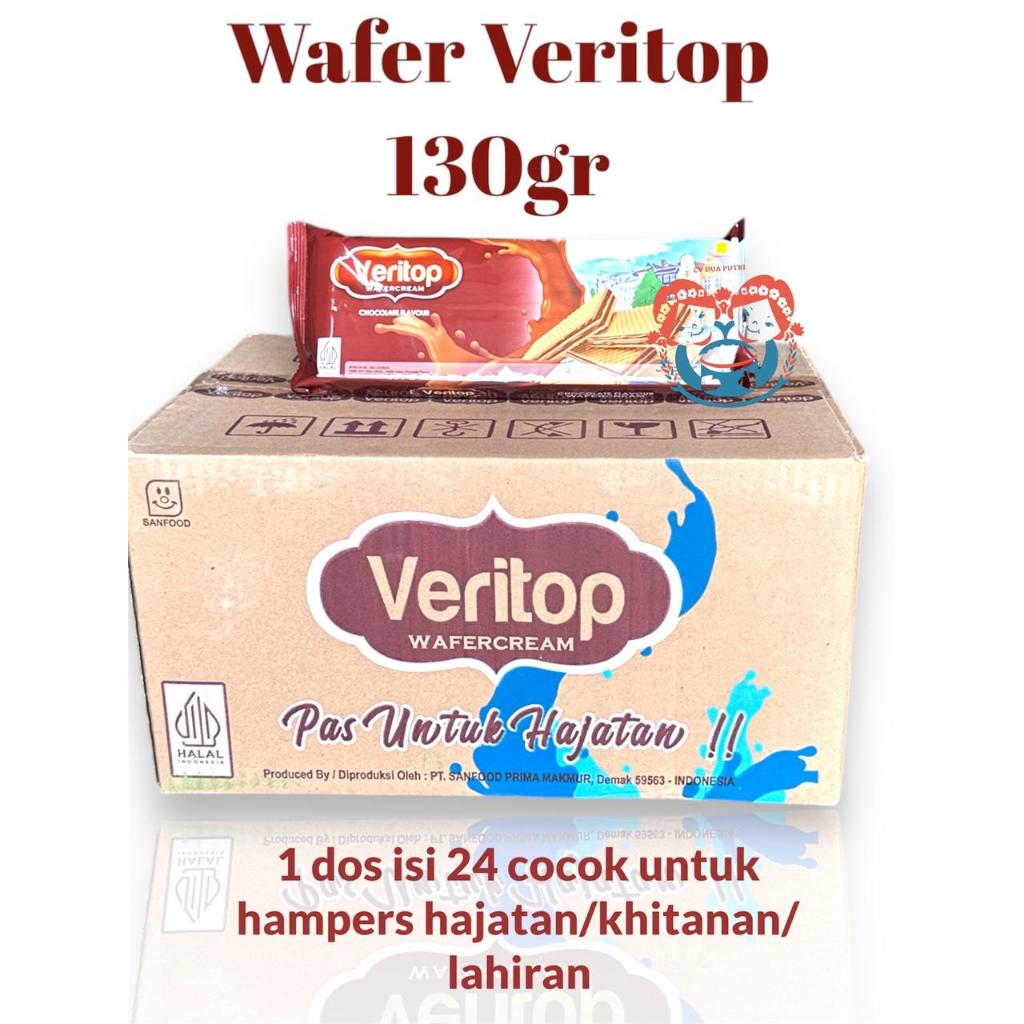 

Wafer Veritop Jumbo 130gr (1dus isi 24pcs) u/ hajatan, hampers, parcel