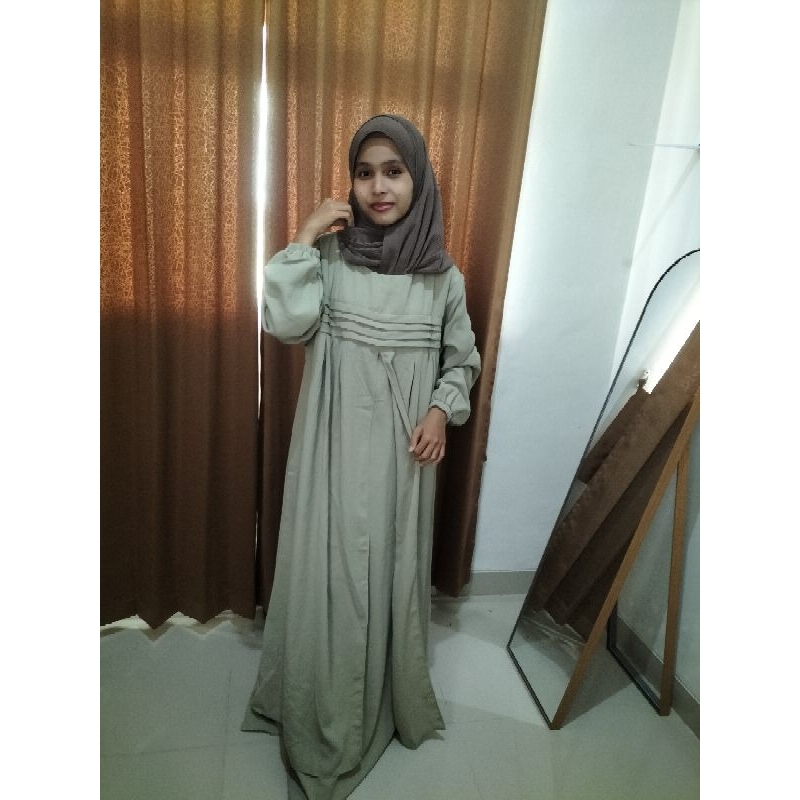 Fatimah Collection - dress gamis katun remaja kekinian