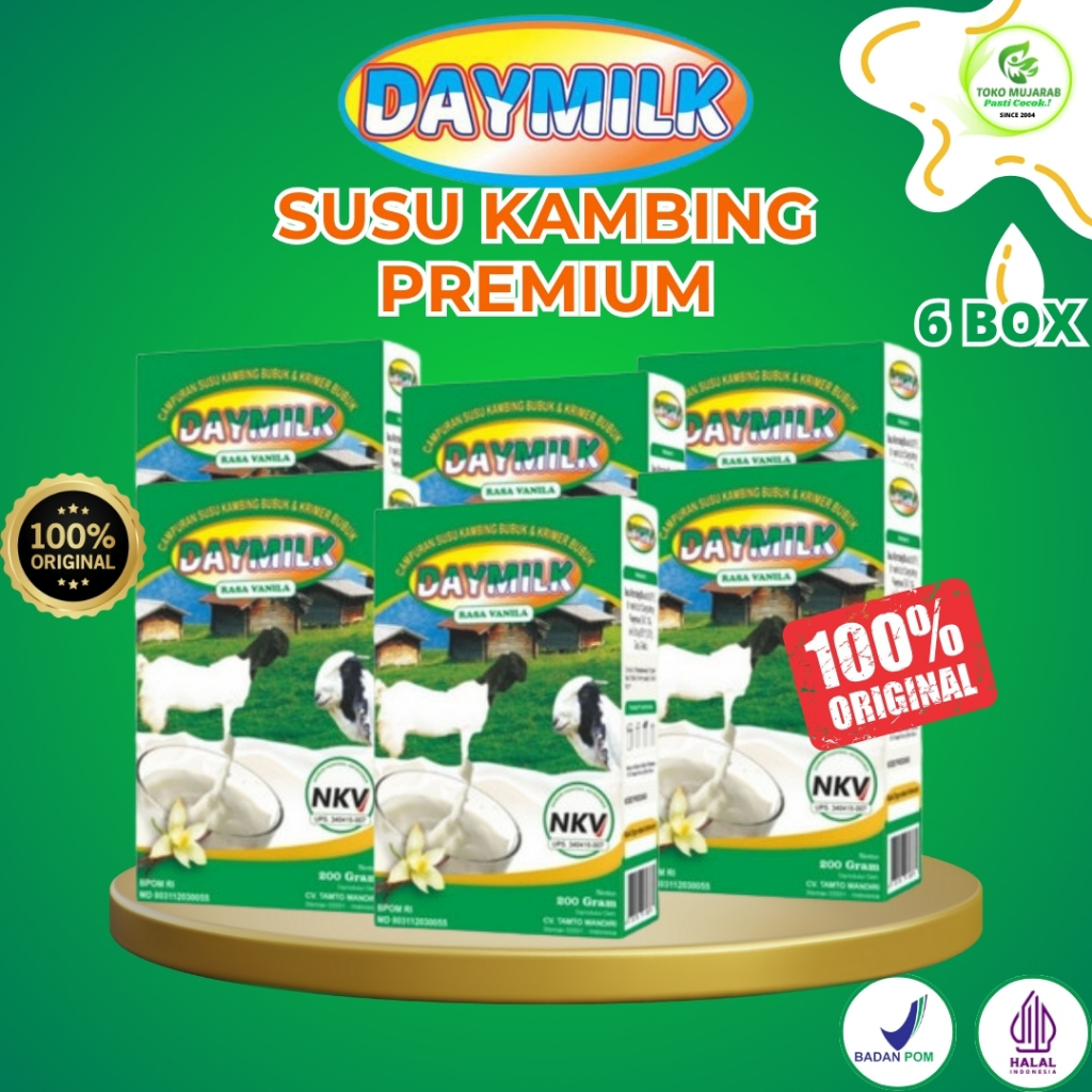 

DAYMILK Vanilla Susu Kambing Etawa Atasi Masalah Pernafasan Tulang Sendi Cegah Osteoporosis - 6 Box