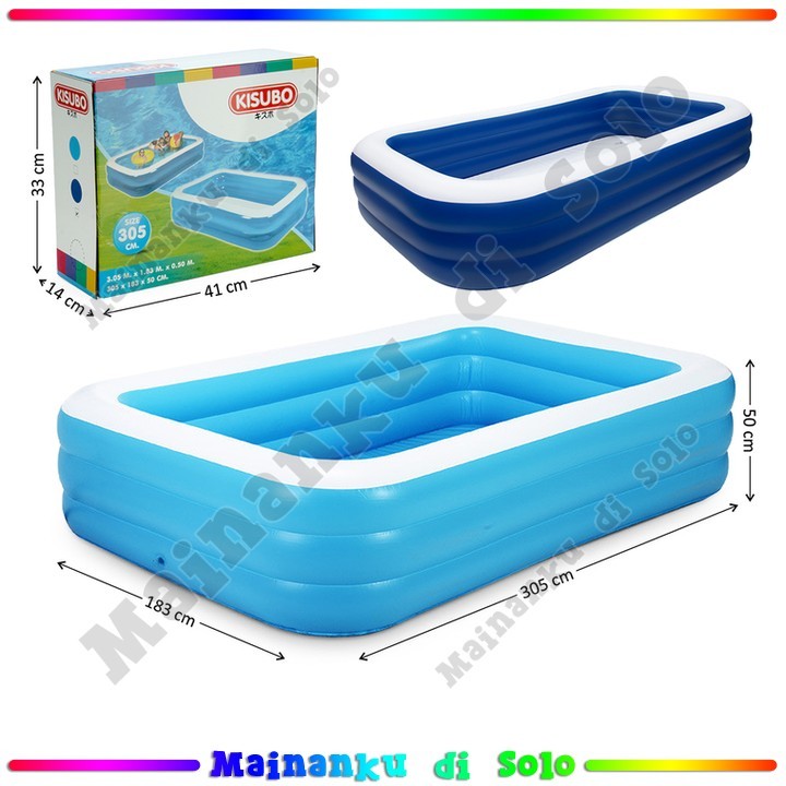 Mainanku Kolam 3 Ring 305x183x50 cm Kisubo [warna random]