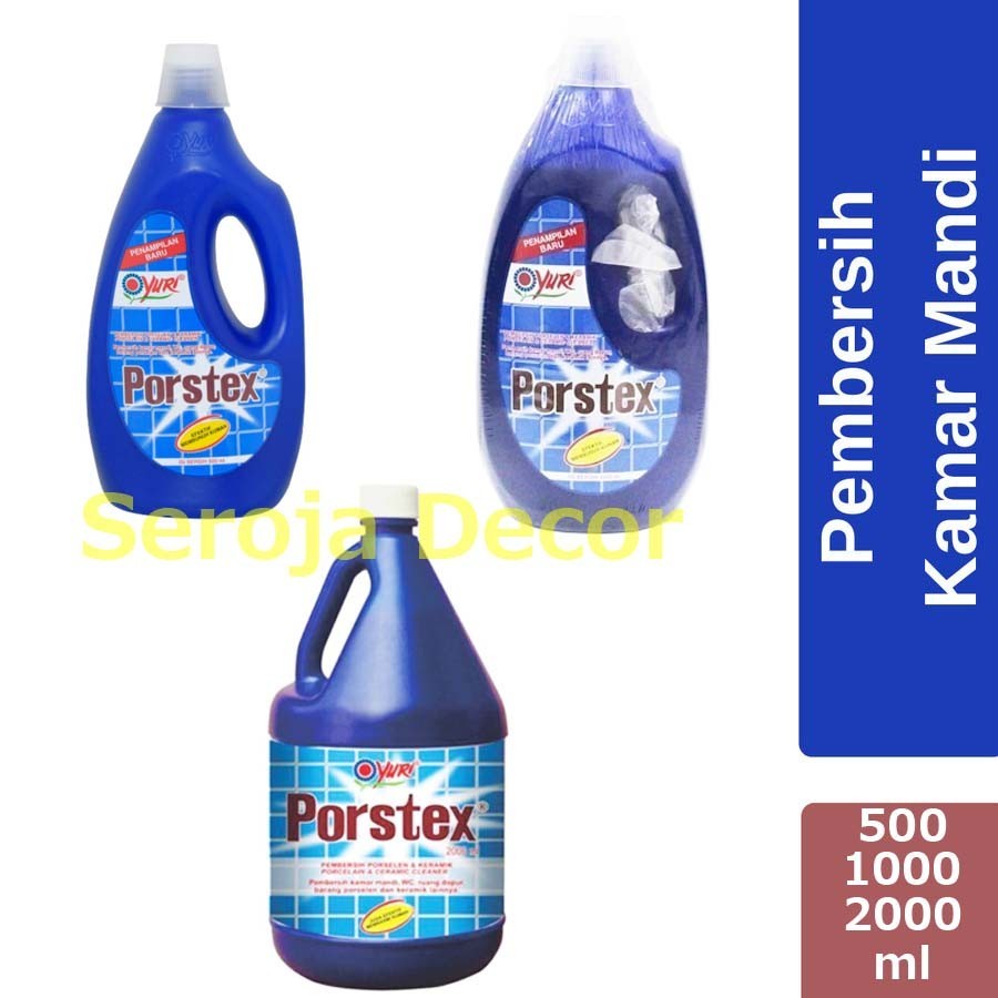 Yuri Porstex Prostex Porstek Prostek Pembersih Porselen Keramik Kamar Mandi WC  KM 1/2 0.5 L 1 L 2 L