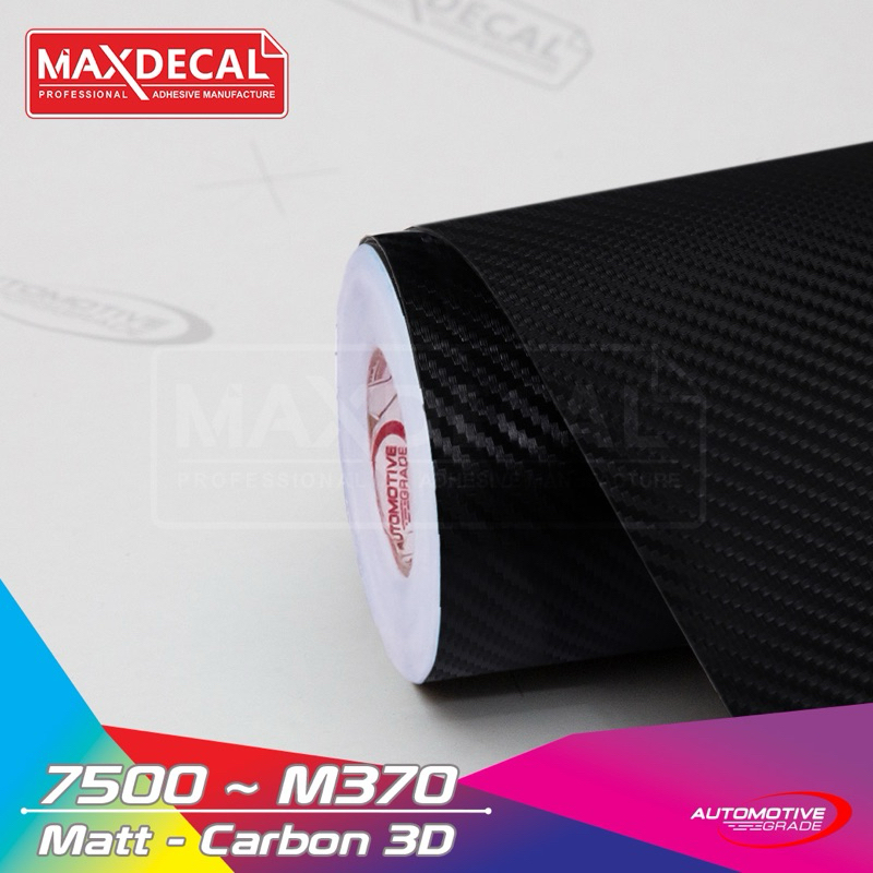 MAXDECAL 7500-M370 Matt Carbon 3D untuk Motor-Motorcycle