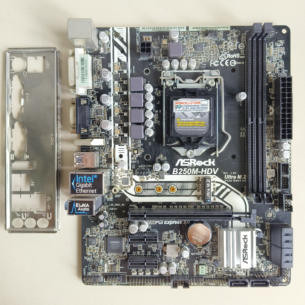 MAINBOARD ASROCK B250M-HDV LGA 1151 DDR4 GEN6 & GEN7 MICRO ATX