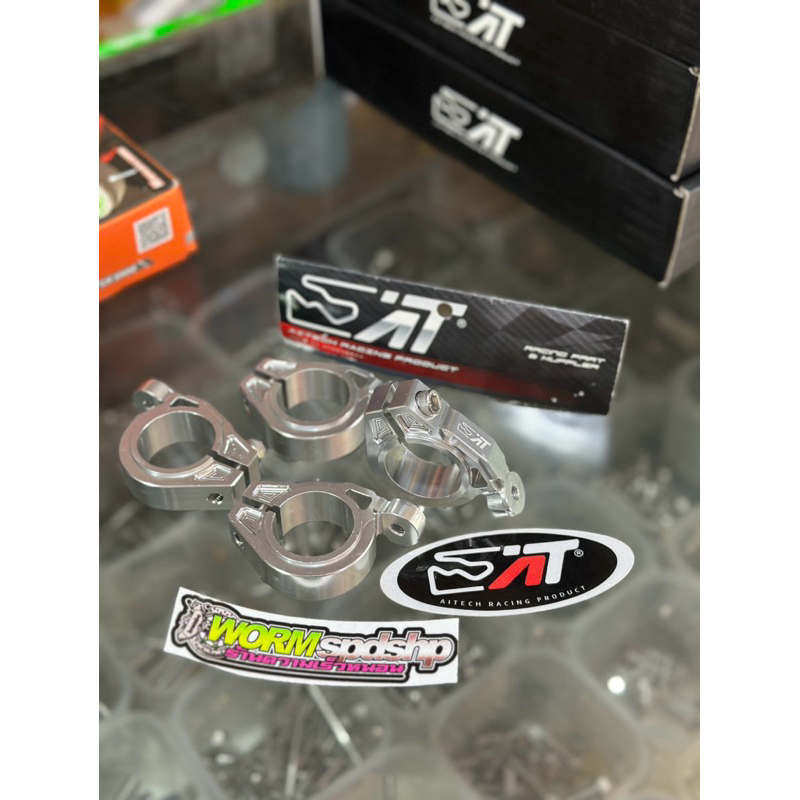 KLEM BREKET BULAT KUPINGAN LAMPU DEPAN AS SHOCK RXKING RX KING AITECH ALMUNIUM CNC KLEM DUDUKAN LAMP