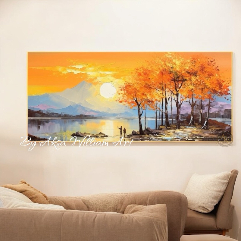 

lukisan dinding rumah pemandangan modern art