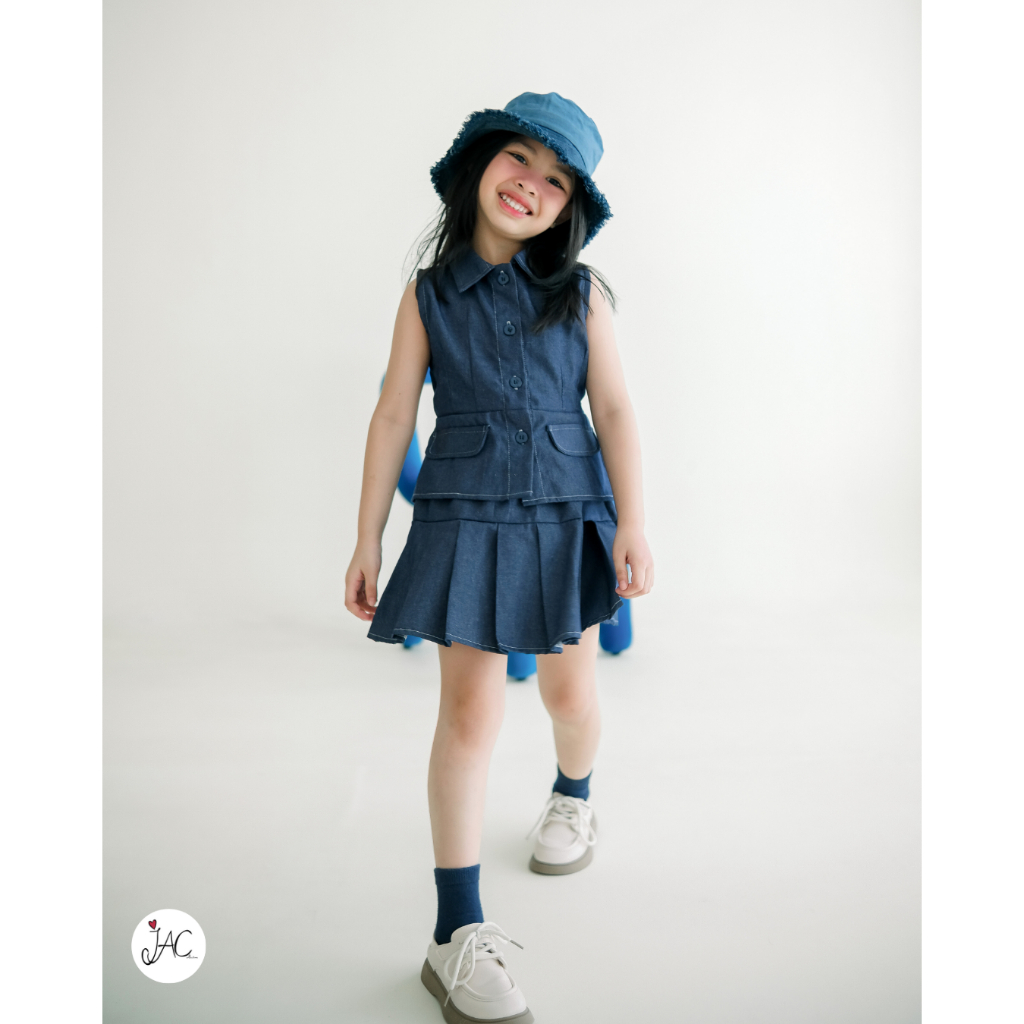 JAC - MOLLIE set / SETELAN ANAK PEREMPUAN / SETELAN BAYI PEREMPUAN / SETELAN DENIM / JEANS SET / SET