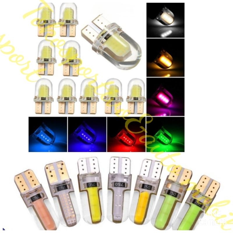 Lampu bohlamp LED T10 jelly plasma LED senja kotak Mobil motor LED