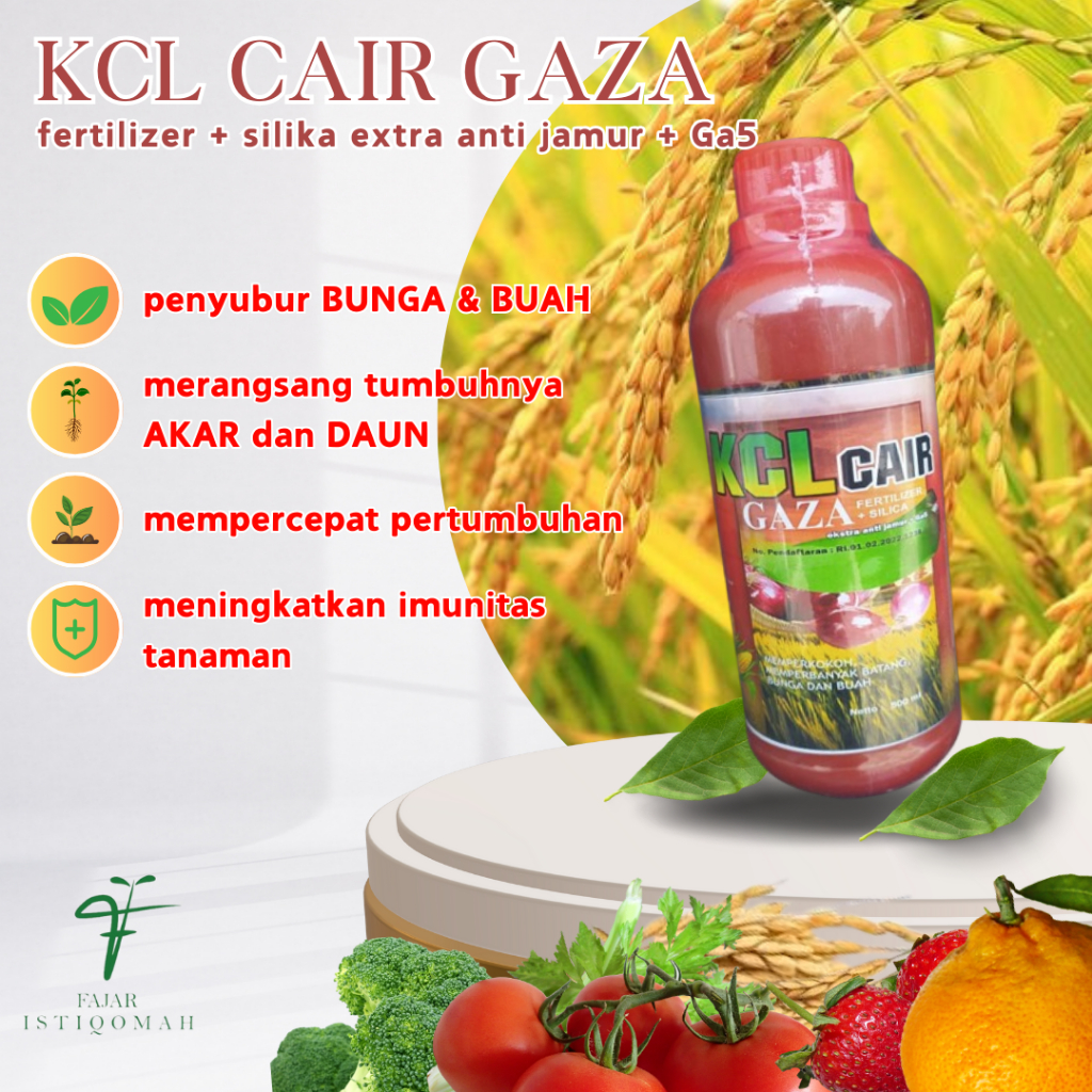 KCL GAZA CAIR Pupuk Organik Cair Tanaman padi 500mL POC Kompos penyubur anakan padi