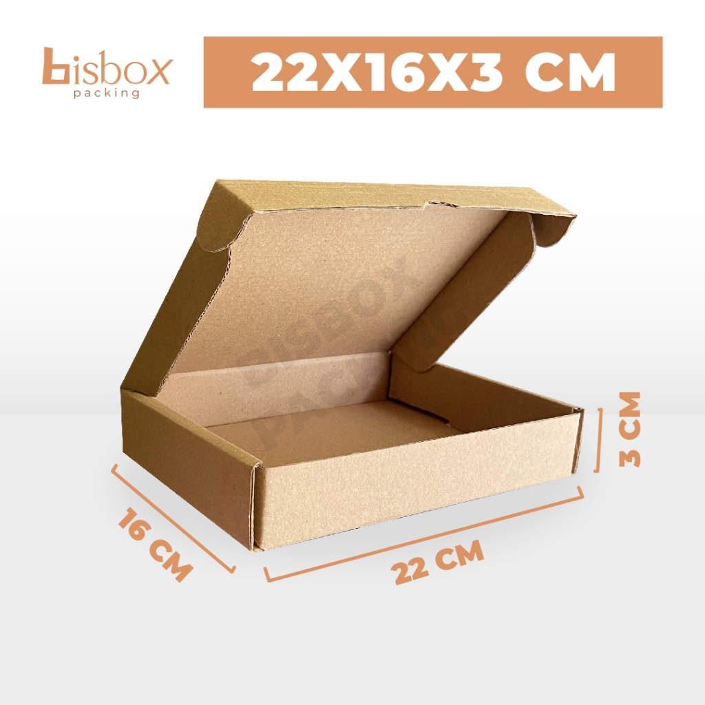 

Kardus Corrugated 22x16x3 CM | Die Cut | Kotak Karton | Box Kotak Packing Serbaguna Baju EARLOCK FULL | Satuan atau Grosir