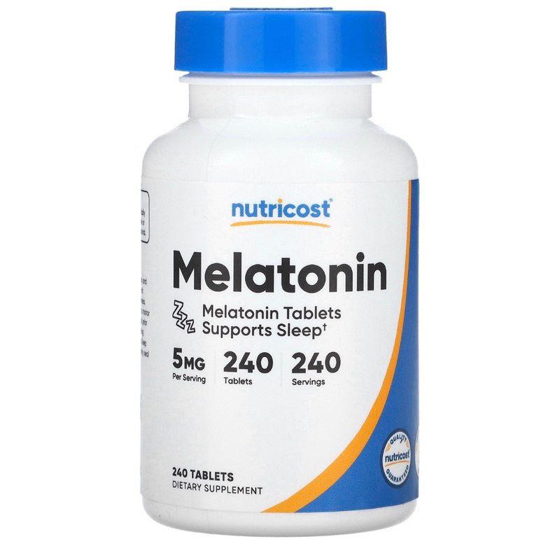 Nutricost Melatonin 5 mg Supports Sleep 240 Capsules
