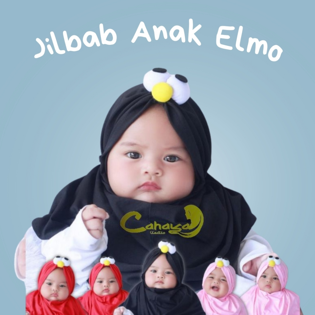 Desmonda Jilbab anak elmo emoticon/hijab anak usia 0-3 tahun murah hijab bayi hijab anak anak kerudu