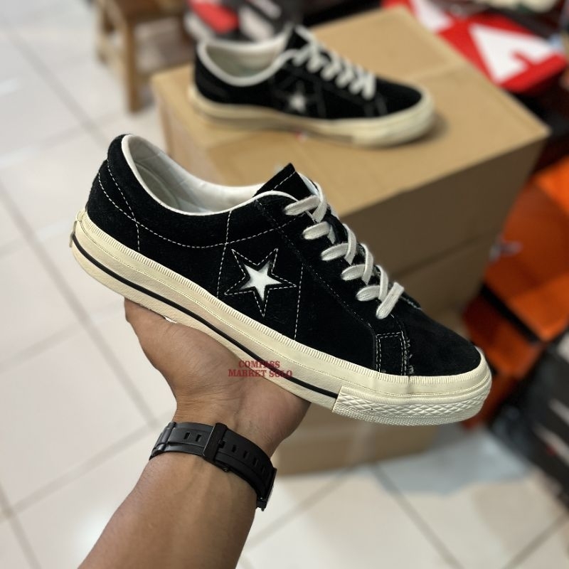 [ORIGINAL] CONVERSE ONE STAR MADE IN JAPAN | CONVERSE ONE STAR J JAPAN OX BLACK WHITE