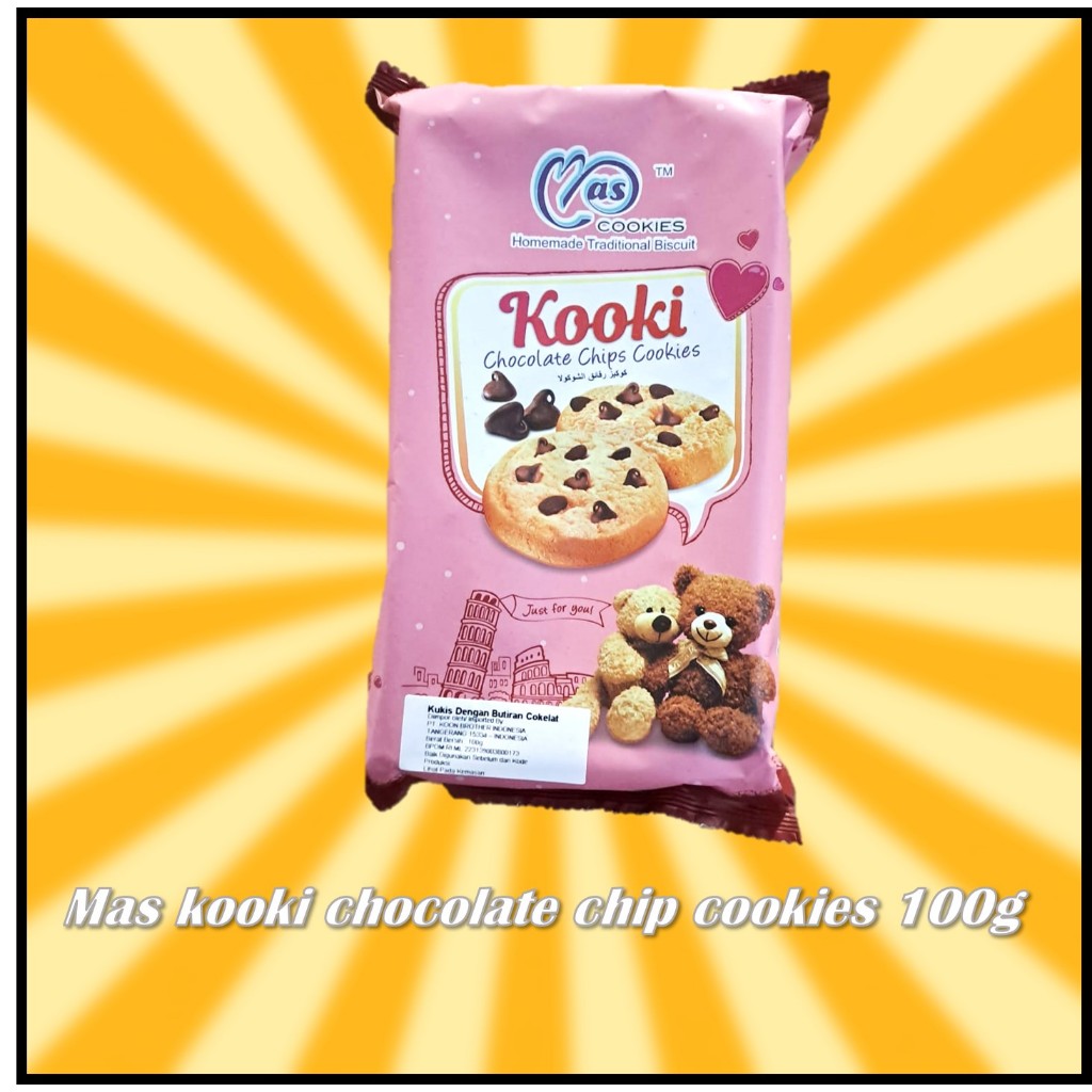 

Mas kooki chocolate chip cookies 100g