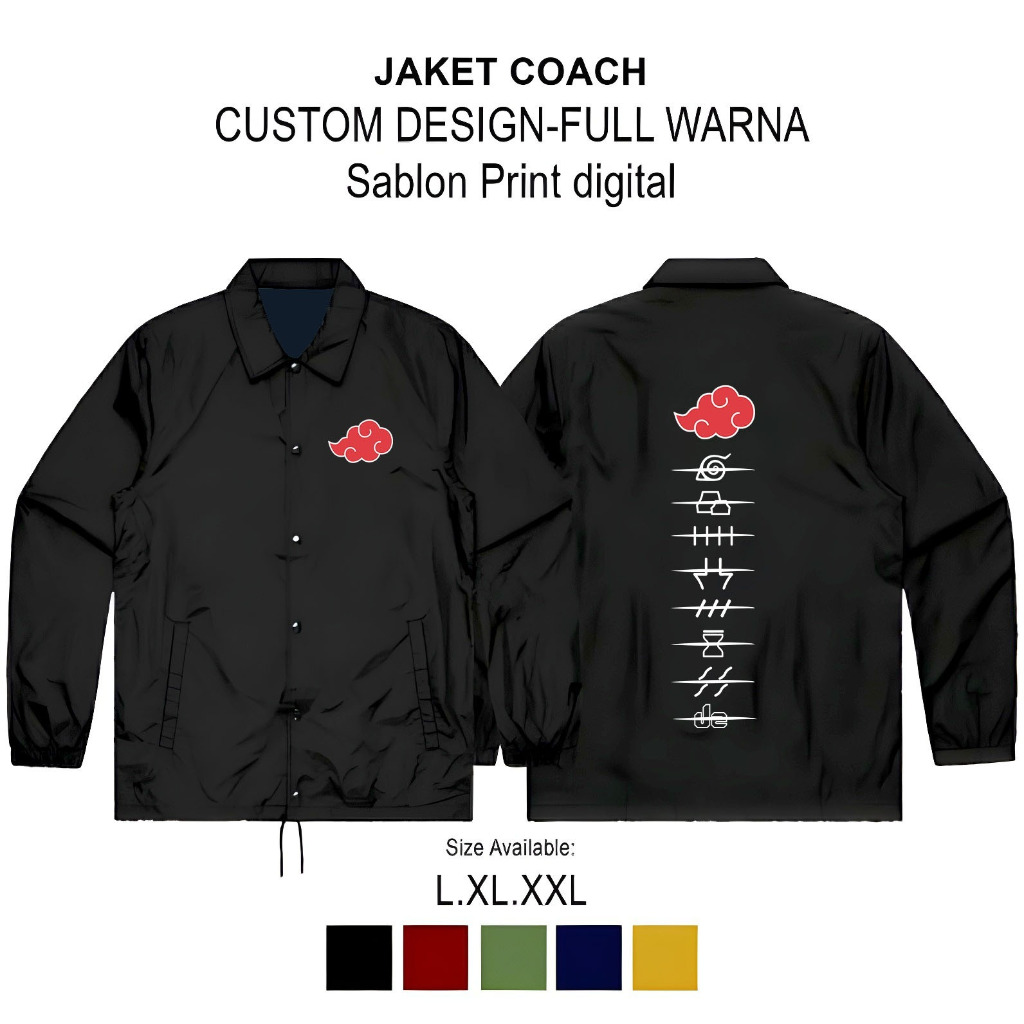 JAKET COACH CUSTOM AKATSUKI
