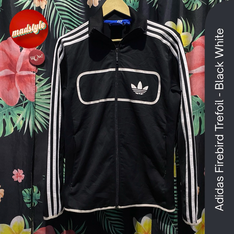 Adidas Trefoil Firebird Tracktop - Black White