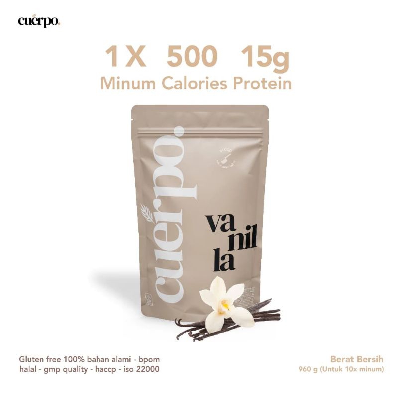 

Cuerpo Susu Rasa Vanila Tinggi Protein & Protein 960 Gram