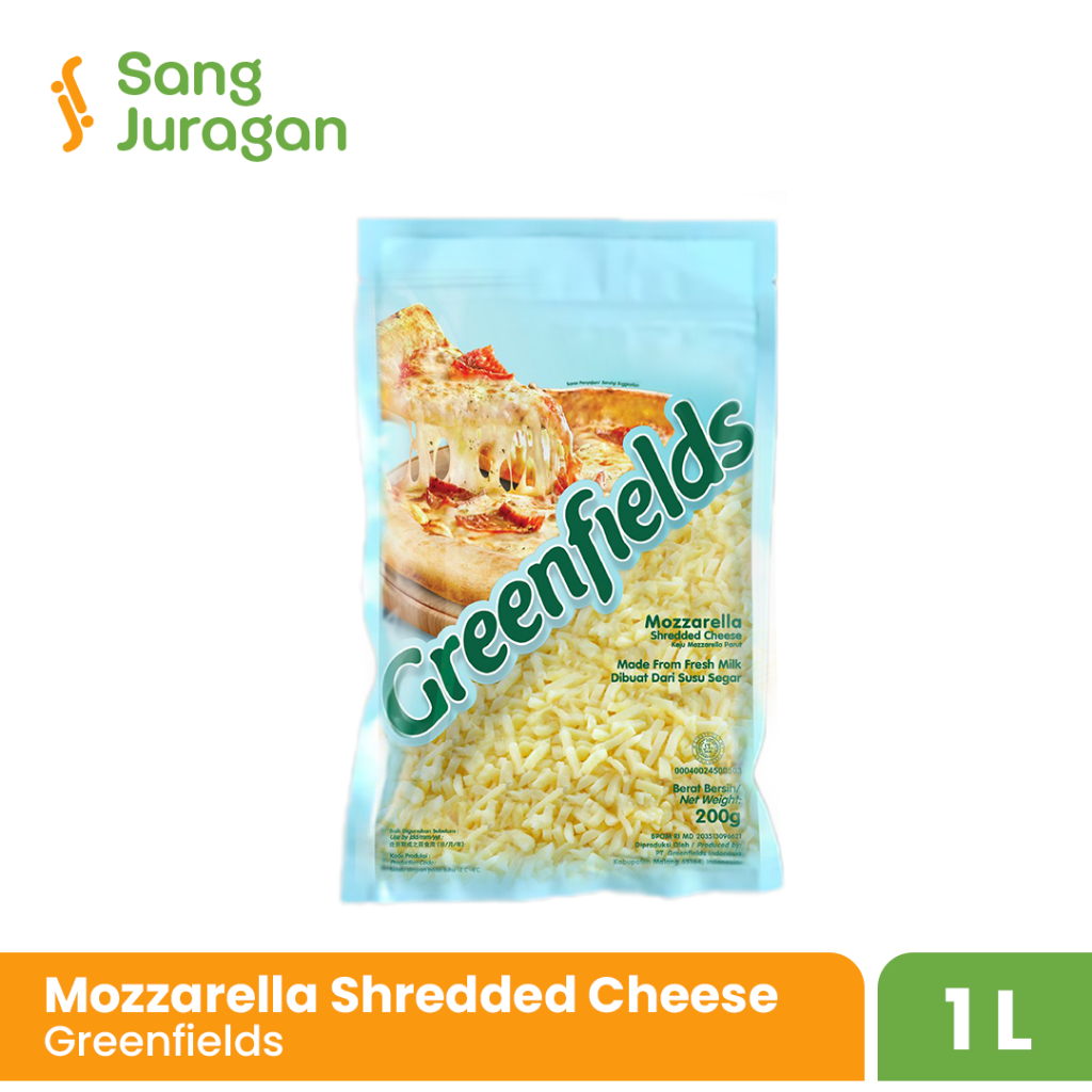 

Greenfields Mozzarella Shredded Cheese / Keju Parut 200gr