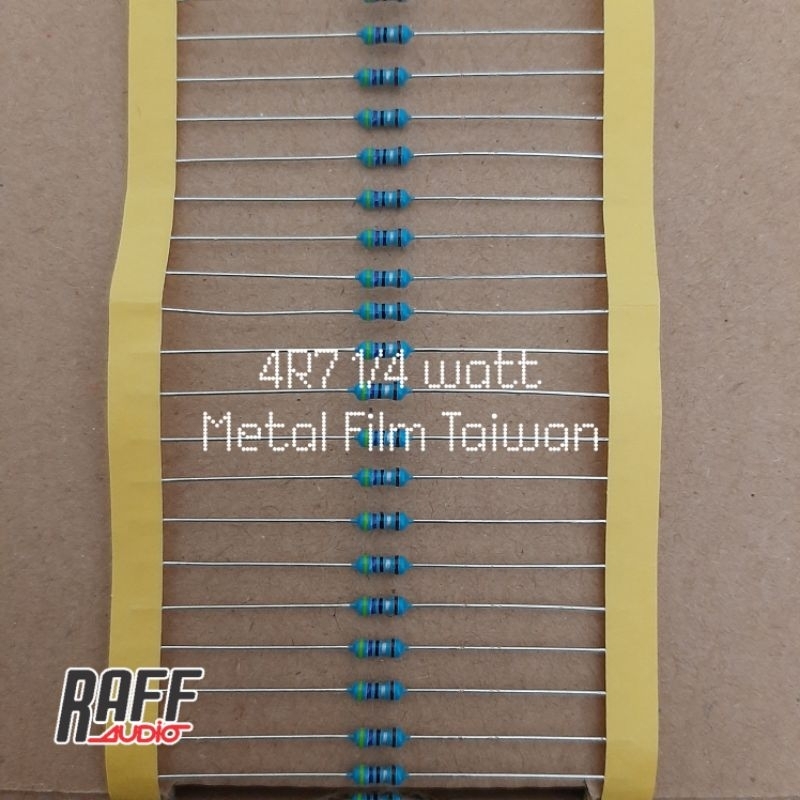 Resistor 4.7 Ohm 4R7 1/4 watt 1% Taiwan Metal Film 10 PCS
