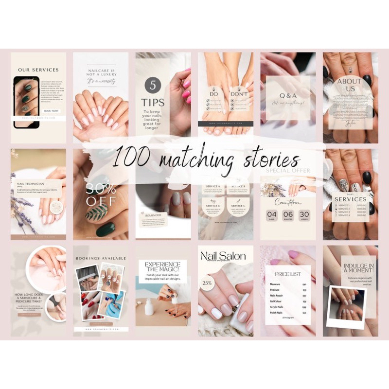 Nails Instagram Template | Nails Post | Nails Consent Forma | Nail Consultation Forms | Nails Highli