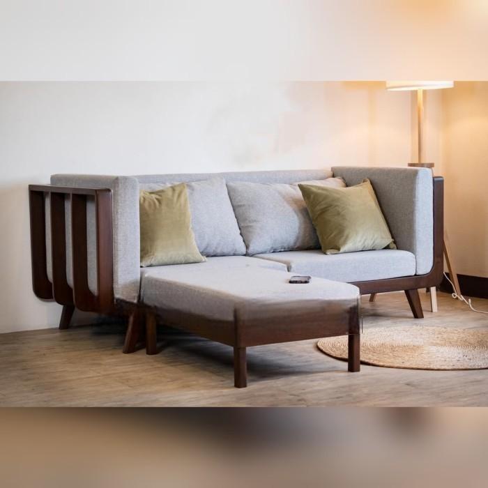 Sofa Chesterfield 3 Seater Minimalis Modern | Sofa TV Kayu Mewah