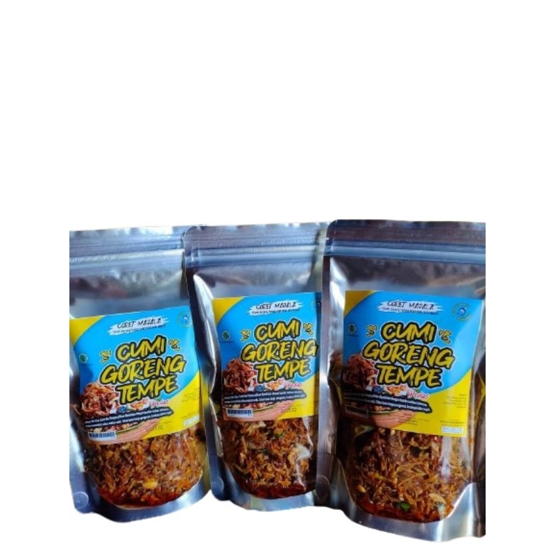 

Cumi Goreng Tempe INAWAY Varian Cumi dan Teri Rasa Pedas dan Original, Gurih Kriuk 150gram tahan lama tanpa pengawet, lauk pendamping makan yang praktis, recommended untuk anak kost/pondok.