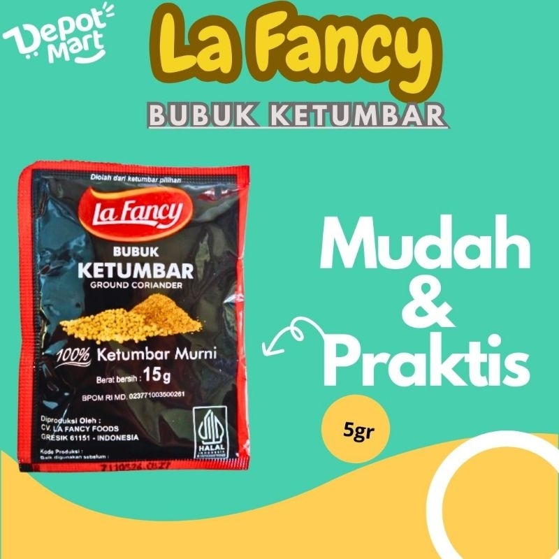 

La Fancy Foods Ketumbar Bubuk 20g - Bumbu Rempah 100% Ori - Depot Mart