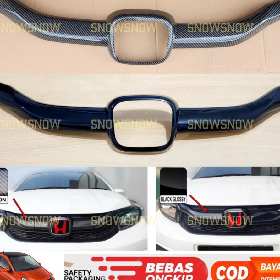 HEBOHH PARAH List Grill Bumper Depan Cover All New Brio 218 222 223 AWAL RS SATYA Urbanite Hitam Glo