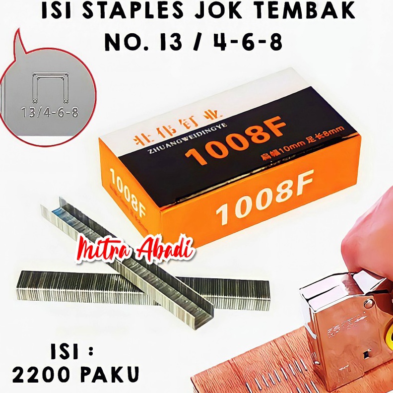 

MENDADAK PROMO REFILL ISI ULANG METAL STREPLES STAPLES TEMBAK NO 13 468