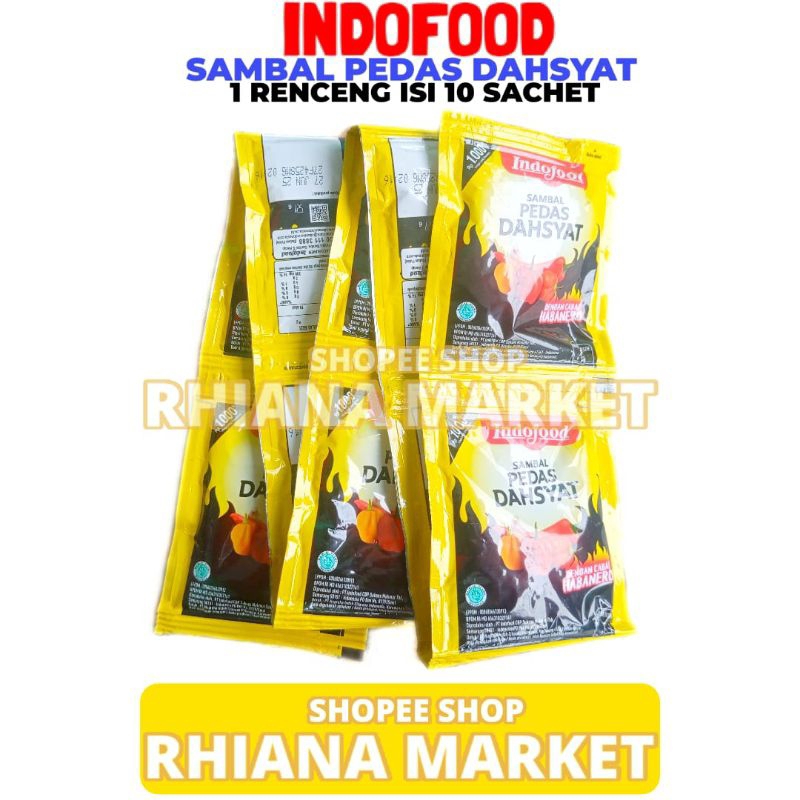 

Sambal Pedas Indofood 15 Gram 1 Renceng Isi 10 Sachet Kemasan 1 Ribu