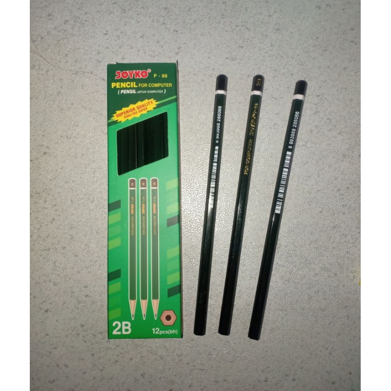 

PENCIL/PENSIL JOYKO 2B / P-88 ( FOR COMPUTER ) pensil untuk komputer isi 12 pcs - Sidoarjo