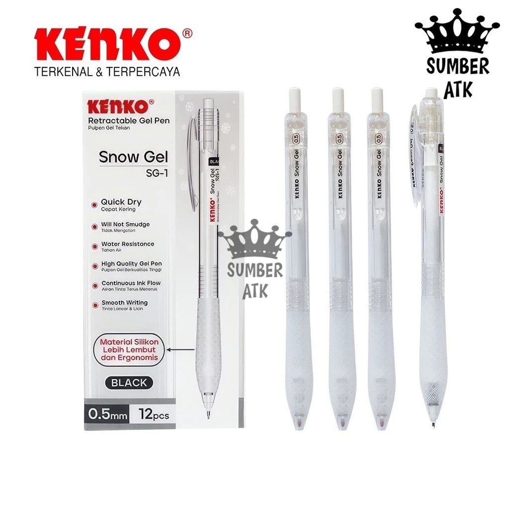 

Gel Pen SG-1 Snow Gel 0.5 mm Black KENKO