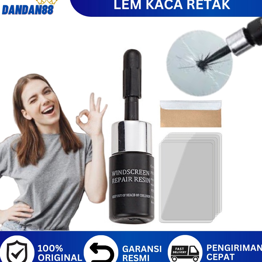 Hemat Khusus  Lem Kaca Mobil Dan Layar Hp Retak Pecah Lem Ajaib Serbaguna Windshield Repair Kit Glas